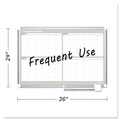 White Boards | MasterVision GA03105830 36 in. x 24 in. 4-Month Planning/Scheduling Magnetic Dry Erase Calendar Board - White Surface, Satin Aluminum Frame image number 1