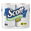 Toilet Paper | Scott 47617 Rapid-Dissolving Toilet Paper - White (4/Rolls/Pack, 12 Packs/Carton) image number 0