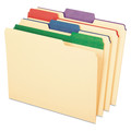 File Folders | Pendaflex 84101EE 0.75 in. Expansion 1/3-Cut Color Tab Letter Size File Folders - Manila (50/Box) image number 0