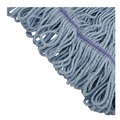 Mops | Boardwalk BWK902BL Loop-End Mop Head with Scrub Pad - Medium, Blue (12/Carton) image number 4