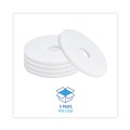 Just Launched | Boardwalk BWK4013WHI 13 in. Diameter Polishing Floor Pads - White (5/Carton) image number 4