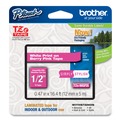 Labels | Brother P-Touch TZEMQP35 0.47 in. x 16.4 ft. Standard Adhesive Laminated Labeling Tape - White/Berry Pink image number 0
