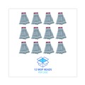 Labor Day Sale | Boardwalk BWK553 Rayon/Polyester Wide Floor Finish Mop Head - Large, White/Blue (12/Carton) image number 4