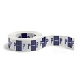 Labels | Smead 67086 1 in. x 1.25 in. "P" End Tab Filing Label - White/Violet (500/Roll) image number 0