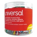 Paper Clips | Universal UNV95000 Plastic-Coated Jumbo Paper Clips with One-Compartment Dispenser Tub - Assorted Colors (250/Pack) image number 2