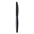 Cutlery | Boardwalk BWKKNIHWPPBIW Heavyweight Wrapped Polypropylene Knife - Black (1000/Carton) image number 2