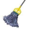 Mops | Rubbermaid Commercial FGD25206BL00 Super Stitch Blend Cotton/Synthetic Mop Head - Medium, Blue (6/Carton) image number 2