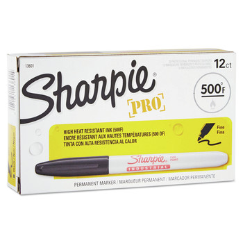 Sharpie 13601 Fine Bullet Tip Industrial Permanent Marker - Black (1-Dozen)