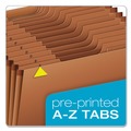 File Folders | Pendaflex R217AHD Heavy-Duty 1/3-Cut Tabs Open-Top 21-Section Expanding Stadium File - Letter Size/Redrope image number 3