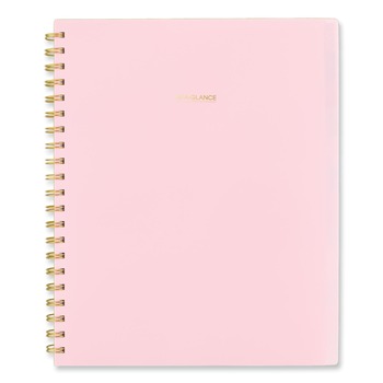 AT-A-GLANCE 109990527 13-Month: Jan 2026 to Jan 2027 11 in. x 9.38 in. Harmony Weekly/Monthly Poly Planner - Pink Cover