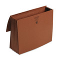 File Folders | Smead 71073 5.25 in. Expansion 1 Section Letter Size Cloth Tie Closure Redrope Expanding Wallets - Redrope image number 0