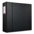 Binders | Universal UNV20706 11 in. x 8.5 in. 4 in. Capacity 3 Rings Deluxe Non-View D-Ring Binder with Label Holder - Black image number 0