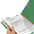 File Folders | Smead 13733 4-Section Pressboard Top Tab Classification Folders with 4 SafeSHIELD Fasteners - Letter Size/Green (10/Box) image number 4