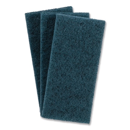 Sponges & Scrubbers | 3M 8242 4.62 in. x 10 in. Doodlebug Medium-Duty Scrub Pad - Blue (10/Carton) image number 0