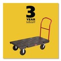 Mailroom Equipment | Rubbermaid Commercial FG443600BLA 24 in. x 48 in. 2000 lbs. Capacity Heavy-Duty Platform Truck Cart - Black image number 3