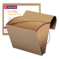 File Folders | Smead 70121 Letter Size 1/21-Cut Tabs 21 Sections Elastic Cord Closure Indexed Expanding Kraft Files - Kraft image number 0