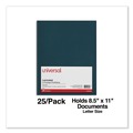 File Folders | Universal UNV56418 11 in. x 8-1/2 in. Cardboard Paper, Laminated Two-Pocket Folder - Navy (25/Pack) image number 4
