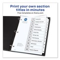Just Launched | Avery 11140 Ready Index 11 in. x 8.5 in. 12-Tab Customizable TOC 1 to 12 Tab Dividers - Black/White (1-Set) image number 4