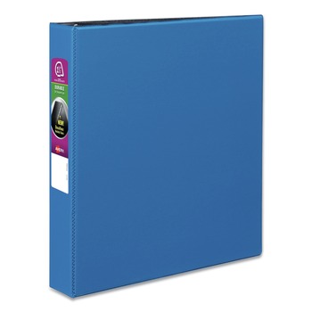 Avery 27351 11 in. x 8.5 in. 1.5 in. Capacity 3 Rings Durable Non-View Binder with DuraHinge and Slant Rings - Blue