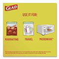 Food Service | Glad 57263 6.63 in. x 5.88 in. Zipper Food Storage Sandwich Bags - Clear (12 Boxes/Carton) image number 5