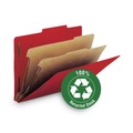 File Folders | Smead 14061 2 in. Expansion Recycled Pressboard 6-Fastener Classification Folders - Letter Size/Bright Red (10/Box) image number 5