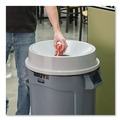 Trash & Waste Bins | Rubbermaid Commercial FG354300GRAY BRUTE 22-3/8 in. Round Funnel Top Receptacle - Gray image number 3