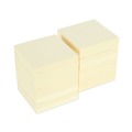 Sticky Notes & Post it | Universal UNV28068 3 in. x 3 in. Recycled Self-Stick Note Pads - Yellow (18 Pads/Pack) image number 3