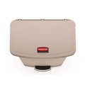 Trash & Waste Bins | Rubbermaid Commercial 1883460 Streamline 18-Gallon Resin Front Step Style Step-On Container - Beige image number 2