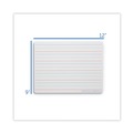 White Boards | Flipside 10176 12 in. x 9 in. Magnetic 2-Sided Red/Blue Ruled Dry Erase Board - White Surface (12/Pack) image number 3