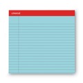 Notebooks & Pads | Universal UNV35880 50-Sheet 8.5 in. x 11 in. Colored Perforated Writing Pads - Wide/Legal Rule, Blue (1 Dozen) image number 4