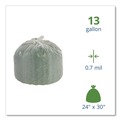 Trash Bags | Stout by Envision G2430W70 13 Gallon 0.7 mil 24 in. x 30 in. Controlled Life-Cycle Plastic Trash Bags - White (120/Box) image number 2