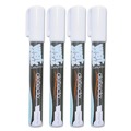 Back to School Sale | Deflecto SMA510-V4-WT Wet Erase Markers with Medium Chisel Tip - White (4/Pack) image number 0