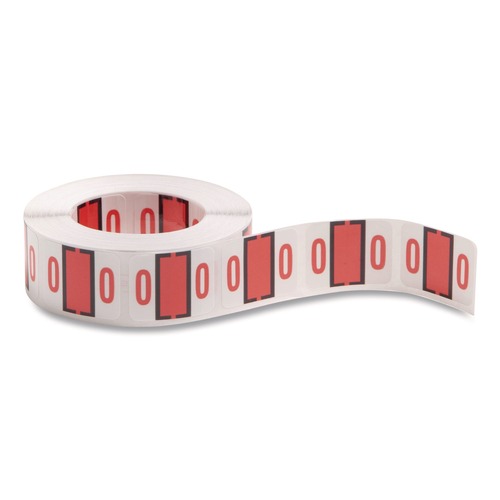 File Folders | Smead 67370 1 x 1.25 Numerical End Tab File Folder 0 Labels - White (1-Roll) image number 0