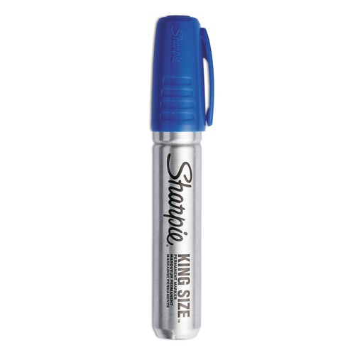 Permanent Markers | Sharpie 15003 Broad Chisel Tip King Size Permanent Marker - Blue (1-Dozen) image number 0