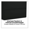 Office Filing Cabinets & Shelves | Alera 25489 36 in. x 18.63 in. x 40.25 in. 3 Legal/Letter/A4/A5 Size Lateral File Drawers - Black image number 6