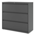 Office Filing Cabinets & Shelves | Alera 25507 42 in. x 18.63 in. x 40.25 in. 3 Legal/Letter/A4/A5 Size Lateral File Drawers - Charcoal image number 2