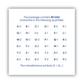 Back to School Sale | Cosco 098132 3 in. Tall Numbers and Symbols Peel-and-Stick Letters - Black Characters/White Background image number 1