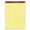 Notebooks & Pads | TOPS 7531 50-Sheet 8.5 in. x 11.75 in. Top 2-Hole Punch Wide/Legal Rule "The Legal Pad" Ruled Perforated Pads - Canary-Yellow (1-Dozen) image number 2