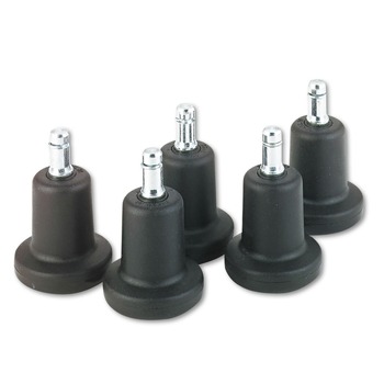  | Master Caster 70175 2.19 in. x 2.31 in. Glide Grip Ring Type B Stem High Profile Bell Glides - Matte Black (1-Set)