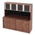 Office Desks & Workstations | Alera VA287215WA Valencia Series 70.63 in. x 15 in. x 35.38 in. 3-Compartment Hutch - Modern Walnut image number 6