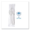 Cutlery | Boardwalk BWK3KITWHPS 3-Piece Mediumweight Fork/Knife/Teaspoon Cutlery Kit - White (250/Carton) image number 5