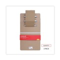 Clipboards | Universal UNV40304VP 1.25 in. Clip Capacity 8.5 in. x 11 in. Hardboard Clipboard - Brown (3/Pack) image number 1