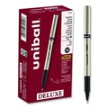 Pens | uni-ball 60052 Deluxe 0.7 mm Stick Roller Ball Pen - Black Ink/Champagne/Black Barrel/Fine (1-Dozen) image number 0