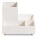 Desktop Organizers | U Brands 5217U03-12 Juliet 6.25 in. w x 6.25 in. d x 4.75h in. Compartment Cup - White image number 0