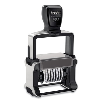 Trodat T5558 Eight Bands/Digits Type Size 2 Professional Self-Inking Numberer - Black