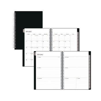 Blue Sky BLS131793 8.63 in. x 5.88 in. 12-Month (Jan-Dec 2026) Enterprise Weekly/Monthly Notes Planner - Black Cover
