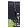 Back to School Sale | Universal UNV15540 1 mm Comfort Grip Retractable Ballpoint Pen - Medium, Black (1 Dozen) image number 0