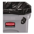 Trash & Waste Bins | Rubbermaid Commercial 1971258 15.875 Gallon Rectangular Plastic Slim Jim Waste Container with handles - Light Gray image number 7