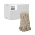  | Boardwalk BWK324C 24 oz. Premium Saddleback Cotton Fiber Mop Head - White (12/Carton) image number 0