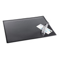 Desk Accessories & Office Organizers | Artistic 41700S 22 in. x 17 in. Desk Pad with Transparent Lift-Top Overlay and Antimicrobial Protection - Black Pad, Transparent Frost Overlay image number 2